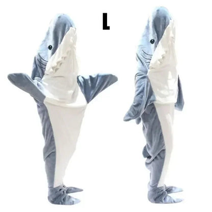 Cartoon Shark Blanket Hoodie - ReginaOmnia