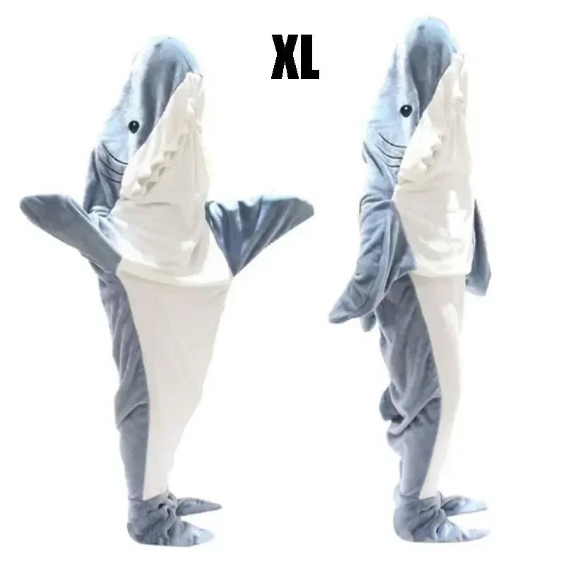 Cartoon Shark Blanket Hoodie - ReginaOmnia