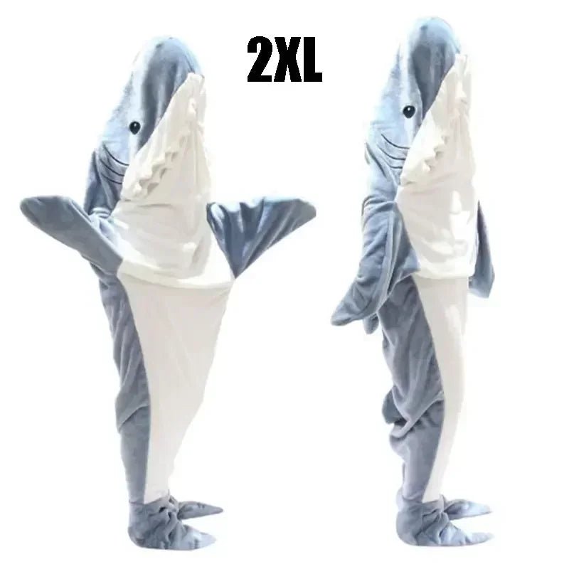 Cartoon Shark Blanket Hoodie - ReginaOmnia