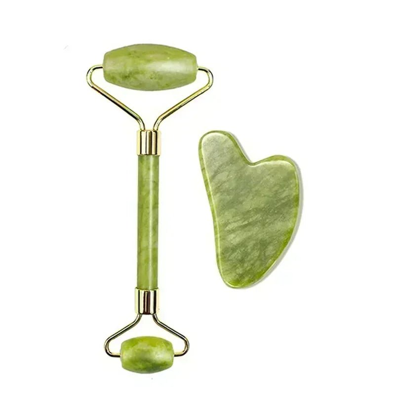 Natural Jade Face Massager and Gua Sha Stone - ReginaOmnia